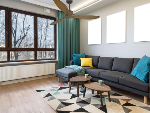 Ventilador de techo Reversible Termostato Wifi Motor DC Techos Inclinados Mando a Distancia Hypersilence Memoria FullWood 6