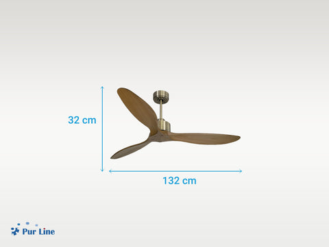 Ventilador de techo Reversible Termostato Wifi Motor DC Techos Inclinados Mando a Distancia Hypersilence Memoria FullWood 5