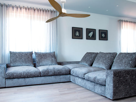 Ventilador de techo Reversible Termostato Wifi Motor DC Techos Inclinados Mando a Distancia Hypersilence Memoria FullWood 5