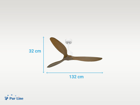 Ventilador de techo Reversible Termostato Wifi Motor DC Techos Inclinados Mando a Distancia Hypersilence Memoria FullWood 6