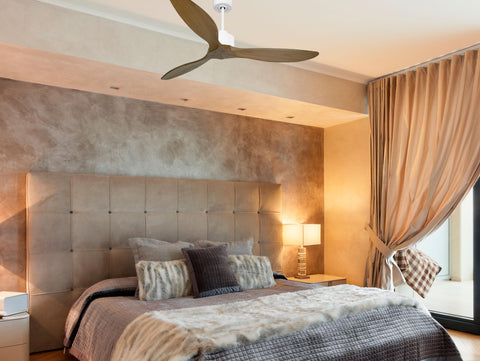 Ventilador de techo Reversible Termostato Wifi Motor DC Techos Inclinados Mando a Distancia Hypersilence Memoria FullWood 7