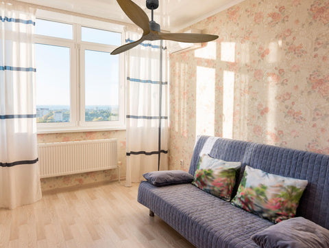 Ventilador de techo Reversible Termostato Wifi Motor DC Techos Inclinados Mando a Distancia Hypersilence Memoria FullWood 6