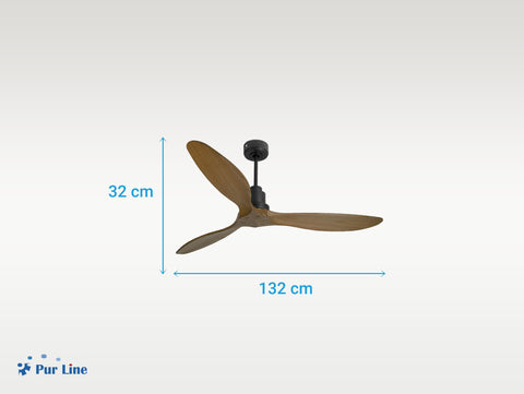 Ventilador de techo Reversible Termostato Wifi Motor DC Techos Inclinados Mando a Distancia Hypersilence Memoria FullWood 5
