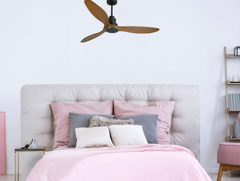 Ventilador de techo Reversible Termostato Wifi Motor DC Techos Inclinados Mando a Distancia Hypersilence Memoria FullWood 2