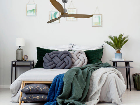 Ventilador de techo Reversible Termostato Wifi Motor DC Techos Inclinados Mando a Distancia Hypersilence Memoria FullWood 5