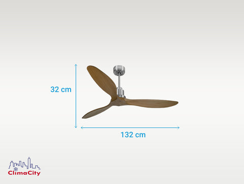 Ventilador de techo Reversible Termostato Wifi Motor DC Techos Inclinados Mando a Distancia Hypersilence Memoria FullWood 6