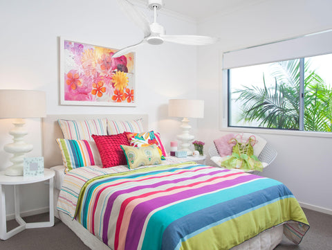 Ventilador de techo Modo Invierno/Verano Termostato Wifi Motor DC Techos Inclinados Mando a Distancia Hypersilence Memoria FullWood