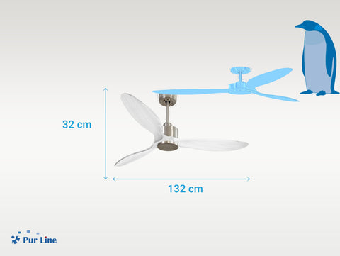 Ventilador de techo Wifi Motor DC Mando a Distancia Hypersilence Memoria FullWood