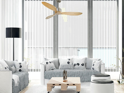 Ventilador de techo Reversible Termostato Wifi Motor DC Techos Inclinados Mando a Distancia Hypersilence Memoria FullWood 4