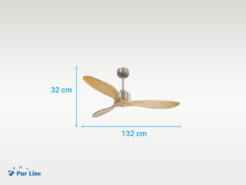 Ventilador de techo Reversible Termostato Wifi Motor DC Techos Inclinados Mando a Distancia Hypersilence Memoria FullWood 5