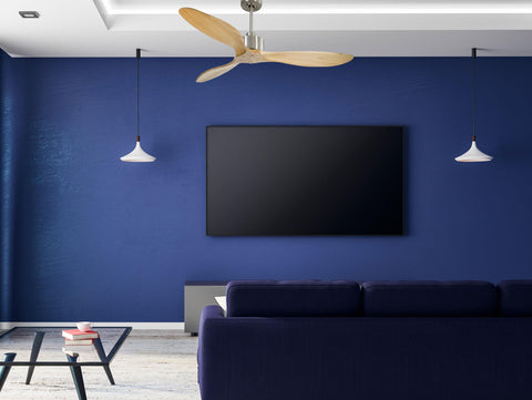 Ventilador de techo Reversible Termostato Wifi Motor DC Techos Inclinados Mando a Distancia Hypersilence Memoria FullWood 7