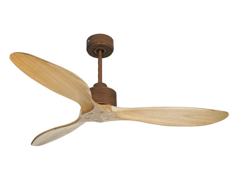 Ventilador de techo Reversible Termostato Wifi Motor DC Techos Inclinados Mando a Distancia Hypersilence Memoria FullWood 1