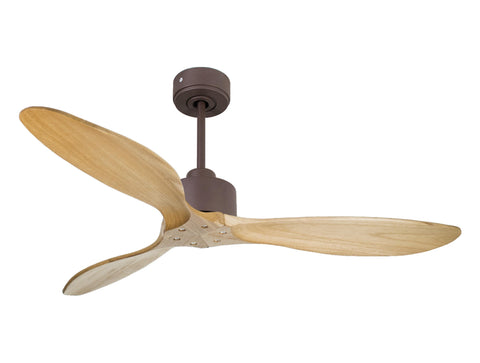 Ventilador de techo Reversible Termostato Wifi Motor DC Techos Inclinados Mando a Distancia Hypersilence Memoria FullWood 1