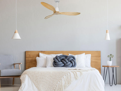 Ventilador de techo Reversible Termostato Wifi Motor DC Techos Inclinados Mando a Distancia Hypersilence Memoria FullWood 4