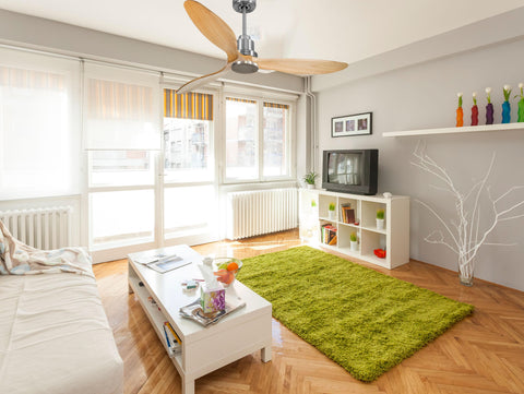 Ventilador de techo Reversible Termostato Wifi Motor DC Techos Inclinados Mando a Distancia Hypersilence Memoria FullWood 2