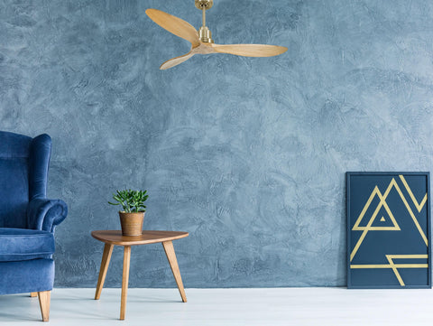 Ventilador de techo Reversible Termostato Wifi Motor DC Techos Inclinados Mando a Distancia Hypersilence Memoria FullWood 5