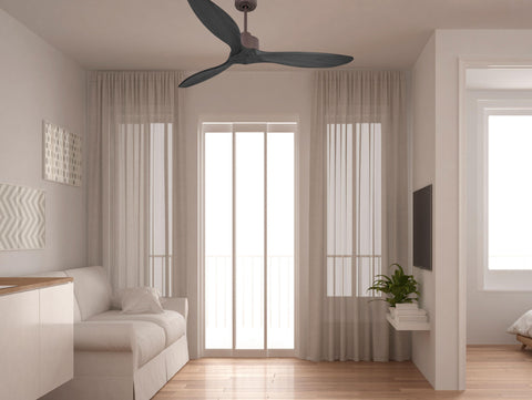 Ventilador de techo Reversible Termostato Wifi Motor DC Techos Inclinados Mando a Distancia Hypersilence Memoria FullWood 3