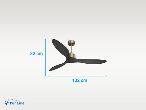 Ventilador de techo Reversible Termostato Wifi Motor DC Techos Inclinados Mando a Distancia Hypersilence Memoria FullWood 4