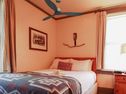 Ventilador de techo Reversible Termostato Wifi Motor DC Techos Inclinados Mando a Distancia Hypersilence Memoria FullWood 7