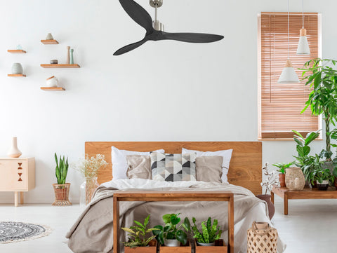 Ventilador de techo Reversible Termostato Wifi Motor DC Techos Inclinados Mando a Distancia Hypersilence Memoria FullWood 4