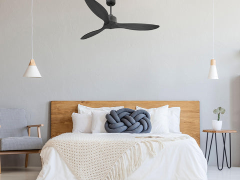 Ventilador de techo Reversible Termostato Wifi Motor DC Techos Inclinados Mando a Distancia Hypersilence Memoria FullWood 4