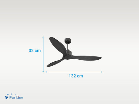 Ventilador de techo Reversible Termostato Wifi Motor DC Techos Inclinados Mando a Distancia Hypersilence Memoria FullWood 6