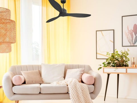 Ventilador de techo Reversible Termostato Wifi Motor DC Techos Inclinados Mando a Distancia Hypersilence Memoria FullWood 7