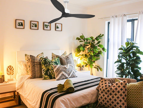 Ventilador de techo Reversible Termostato Wifi Motor DC Techos Inclinados Mando a Distancia Hypersilence Memoria FullWood 5