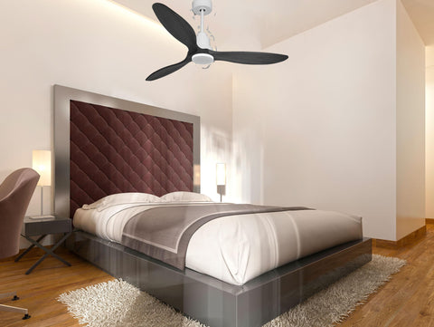 Ventilador de techo Reversible Termostato Wifi Motor DC Techos Inclinados Mando a Distancia Hypersilence Memoria FullWood 2