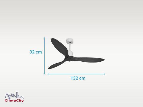 Ventilador de techo Reversible Termostato Wifi Motor DC Techos Inclinados Mando a Distancia Hypersilence Memoria FullWood 7