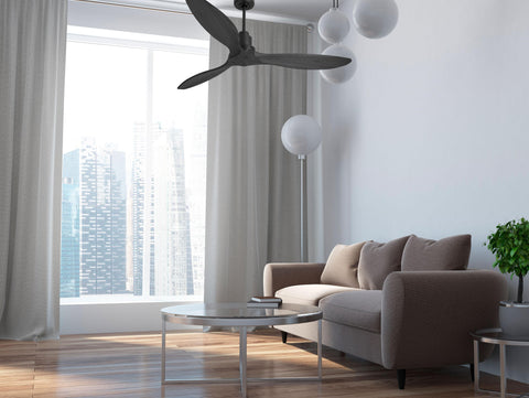 Ventilador de techo Reversible Termostato Wifi Motor DC Techos Inclinados Mando a Distancia Hypersilence Memoria FullWood 6