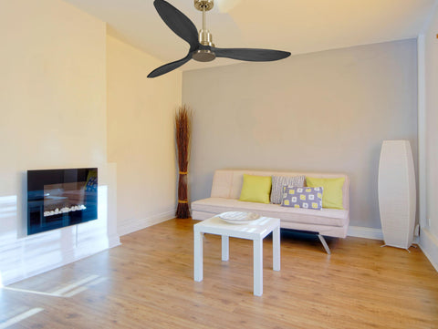 Ventilador de techo Reversible Termostato Wifi Motor DC Techos Inclinados Mando a Distancia Hypersilence Memoria FullWood 2