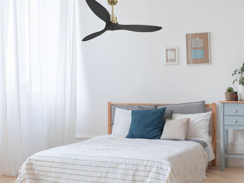 Ventilador de techo Reversible Termostato Wifi Motor DC Techos Inclinados Mando a Distancia Hypersilence Memoria FullWood 3