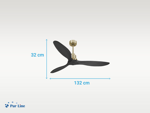 Ventilador de techo Reversible Termostato Wifi Motor DC Techos Inclinados Mando a Distancia Hypersilence Memoria FullWood 6