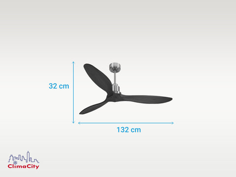 Ventilador de techo Reversible Termostato Wifi Motor DC Techos Inclinados Mando a Distancia Hypersilence Memoria FullWood 7