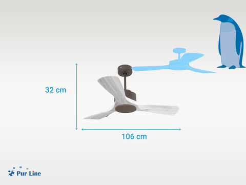 Ventilador de techo Wifi Motor DC Mando a Distancia Hypersilence Memoria