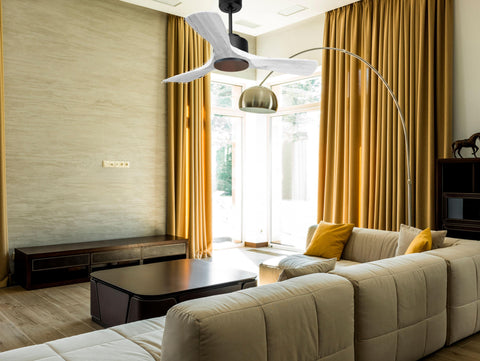 Ventilador de techo Modo Invierno/Verano Termostato Wifi Motor DC Techos Inclinados Mando a Distancia Hypersilence Memoria