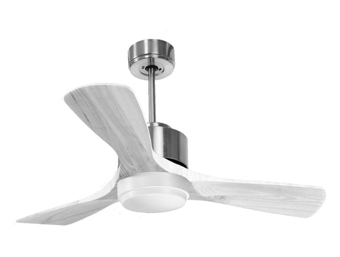 Ventilador de techo Modo Invierno/Verano Termostato Dimable Wifi Motor DC Techos Inclinados Mando a Distancia Luz tres tonos Hypersilence Memoria