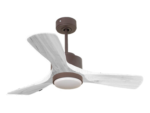 Ventilador de techo Modo Invierno/Verano Termostato Dimable Wifi Motor DC Techos Inclinados Mando a Distancia Luz tres tonos Hypersilence Memoria