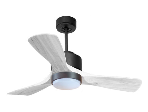 Ventilador de techo Modo Invierno/Verano Termostato Dimable Wifi Motor DC Techos Inclinados Mando a Distancia Luz tres tonos Hypersilence Memoria