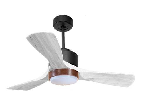 Ventilador de techo Modo Invierno/Verano Termostato Dimable Wifi Motor DC Techos Inclinados Mando a Distancia Luz tres tonos Hypersilence Memoria