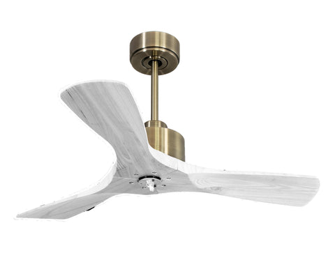 Ventilador de techo Modo Invierno/Verano Termostato Dimable Wifi Motor DC Techos Inclinados Mando a Distancia Luz tres tonos Hypersilence Memoria