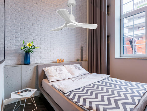 Ventilador de techo Modo Invierno/Verano Termostato Wifi Motor DC Techos Inclinados Mando a Distancia Hypersilence Memoria