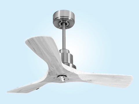 Ventilador de techo Modo Invierno/Verano Termostato Dimable Wifi Motor DC Techos Inclinados Mando a Distancia Luz tres tonos Hypersilence Memoria