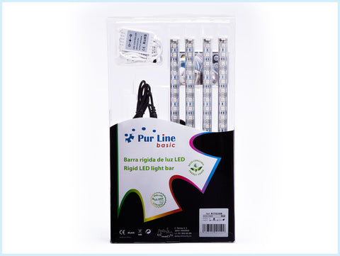 Kit de 4 barras translÃºcidas LED 5050 SMD RGB