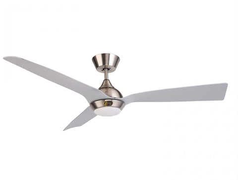 Ventilador de techo DC gris con aspas de 132cm y luz para 35m2