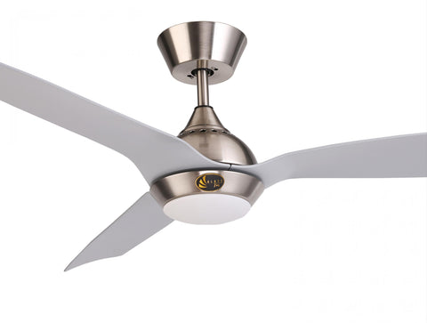Ventilador de techo DC gris con aspas de 132cm y luz para 35m2