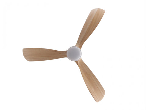 Ventilador de techo DC blanco con aspas de 132cm y luz para 35m2