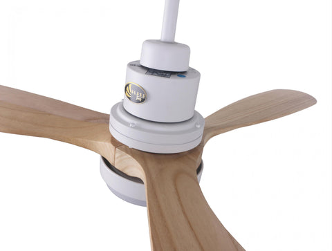 Ventilador de techo DC blanco con aspas de 132cm y luz para 35m2