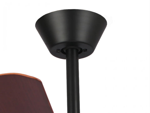 Ventilador de techo DC negro con aspas de 132cm y luz para 35m2